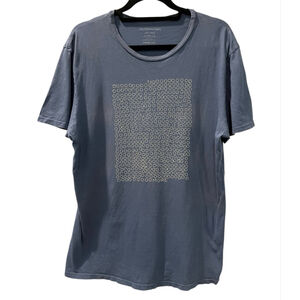 Outerknown Size Large Graphic Print Short Sleeve Men's Crew Neck T-Shirt Casual